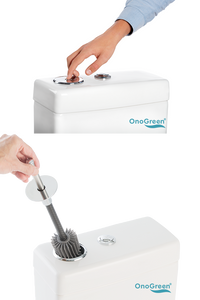 Thumbnail for Onogreen Invisible WHITE/CHROME toilet brush