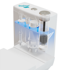Thumbnail for Onogreen Invisible WHITE/CHROME toilet brush