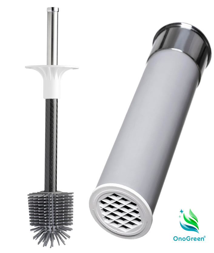 Onogreen Invisible WHITE/CHROME toilet brush